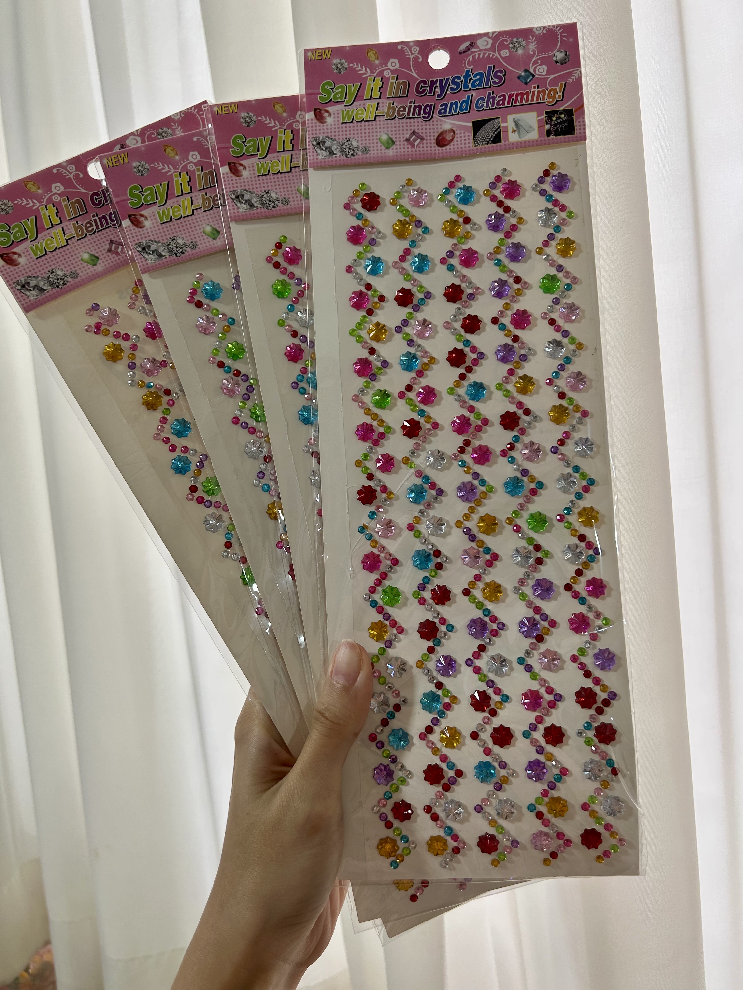 نگین چسبی کریستال رنگی